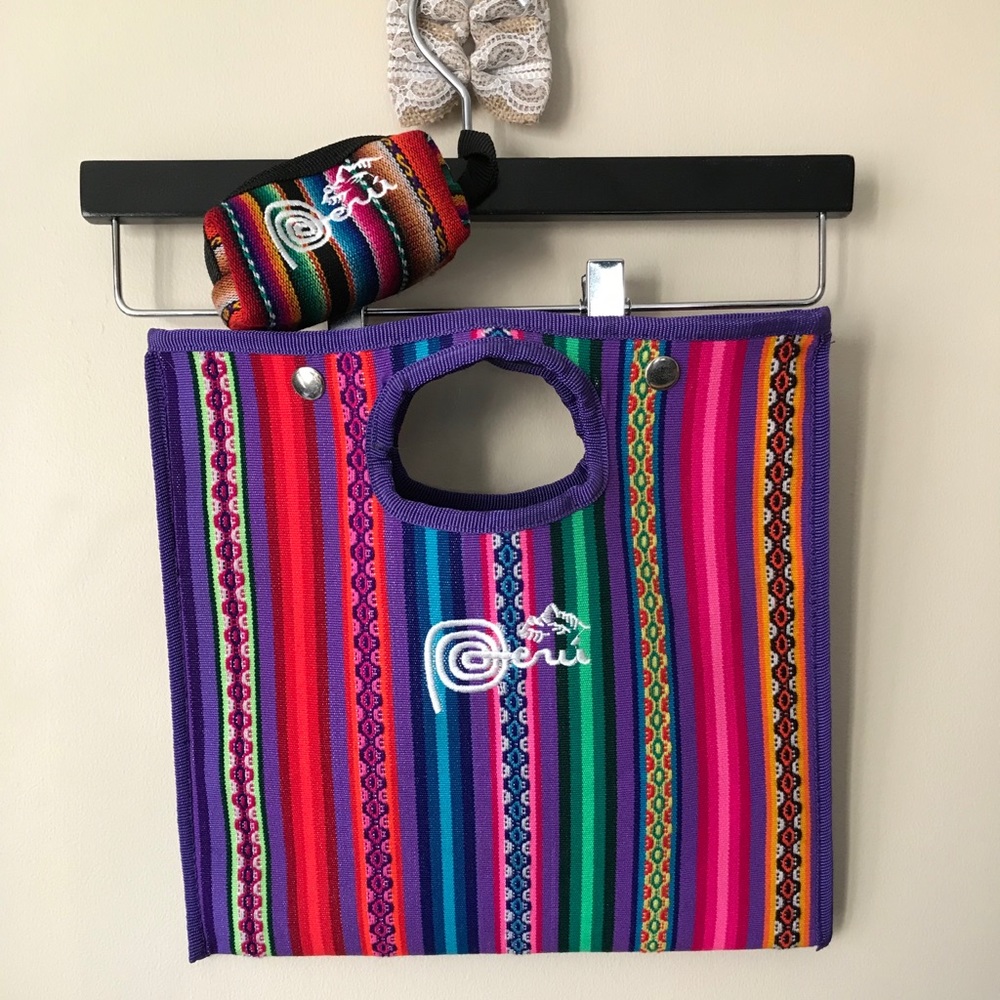 Handcrafted Woven Fabric Peruvian Handbag Purse 🌈